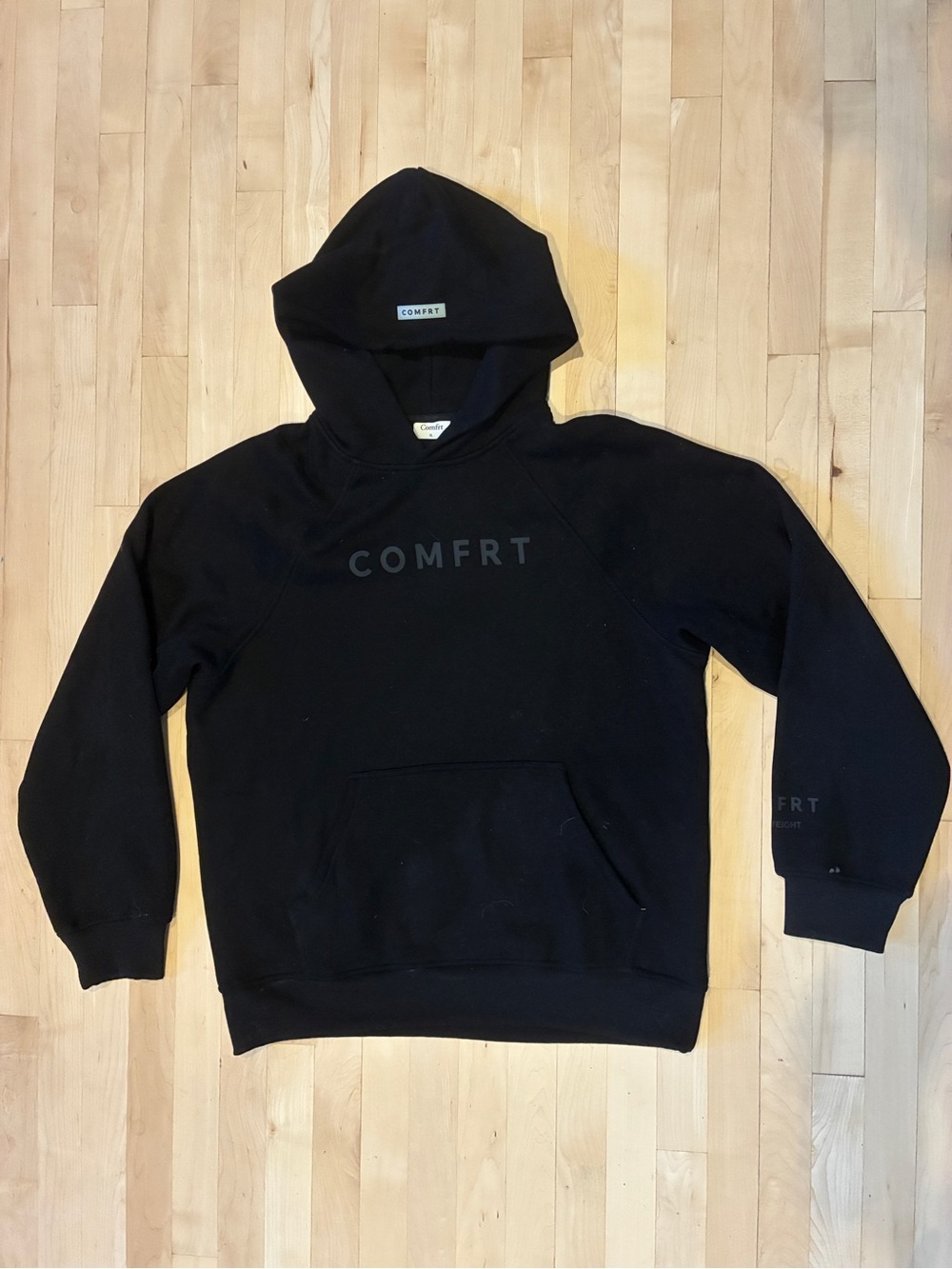 Comfrt Black Heavyweight Oversized Pullover Hoodie XL